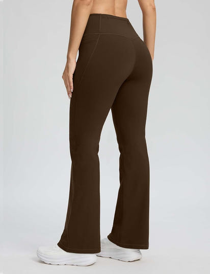 Fleece-Lined Thermal Flare Pants