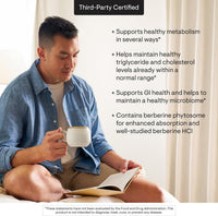 THORNE - Berberine - Dual Action Formula with Phytosome Plus Botanical Extract - Support Heart Health, Immune System, Healthy GI & Cholesterol* - Gluten-Free - 30 Servings