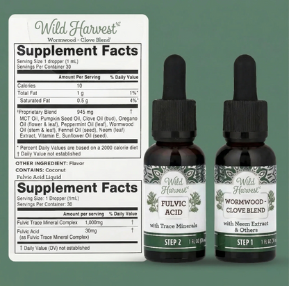 TreuRoot® GutCleanse 2-Step Parasite Cleanse Kit - Natural Herbal Detox for a Cleaner, Healthier Gut